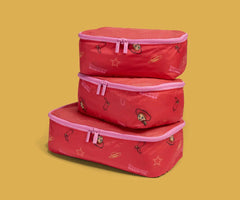 Kids Packing Cubes in Jessie Red