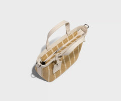 Mini Riviera Straw Tote in White Seagrass