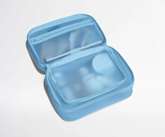 Clear Toiletry Bag in Opal Blue
