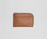Zip Card Case in Saddle Brown
