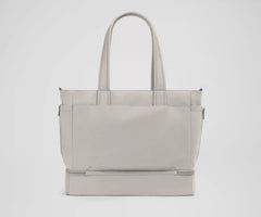 The Double Diaper Tote in Cloud Gray