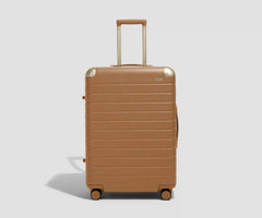 The Aluminum Edge Medium in Cognac Brown