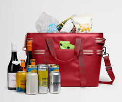 Cooler Tote in Cherry Red