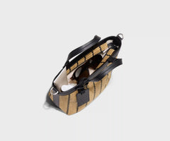 Mini Riviera Straw Tote in Black Seagrass