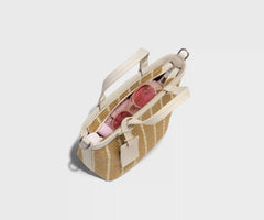 Mini Riviera Straw Tote in White Seagrass