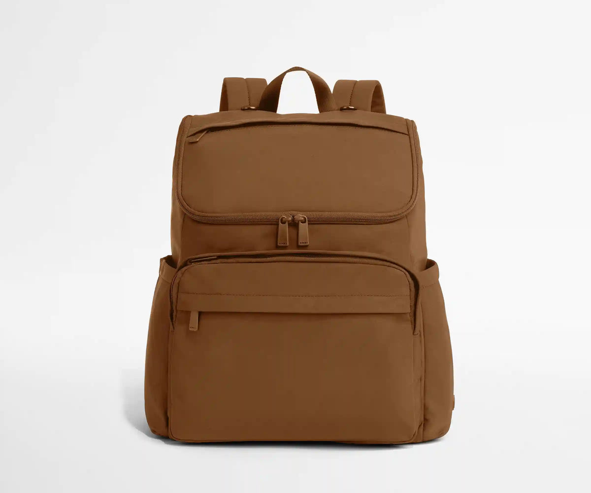 Featherlight Diaper Backpack in Amaro Brown