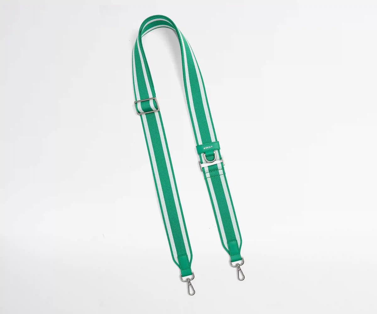 Crossbody Strap in Green Stripe