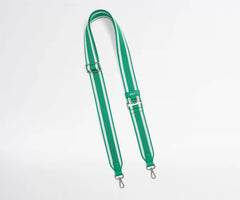 Crossbody Strap in Green Stripe