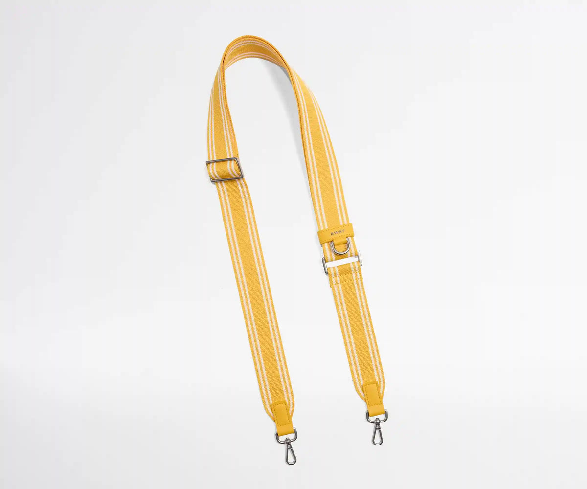 Crossbody Strap in Yellow Stripe