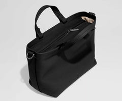 Leather Crossbody in Jet Black