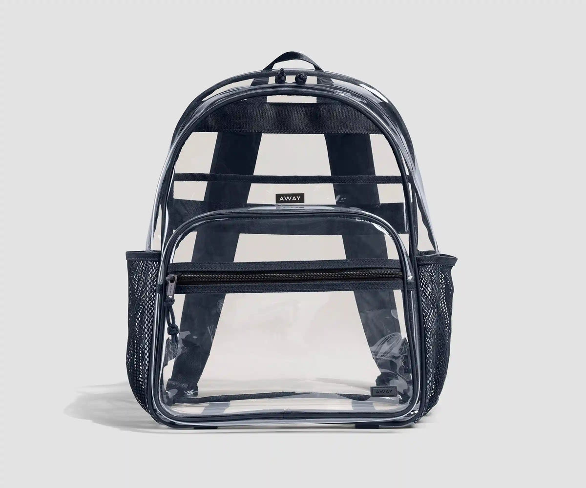 Clear Daily Backpack in Clear/Navy Blue