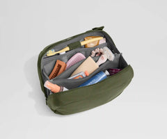 Large Toiletry Bag in Olive Green