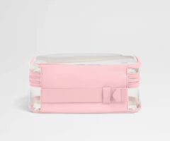 Clear Toiletry Bag in Blush Pink